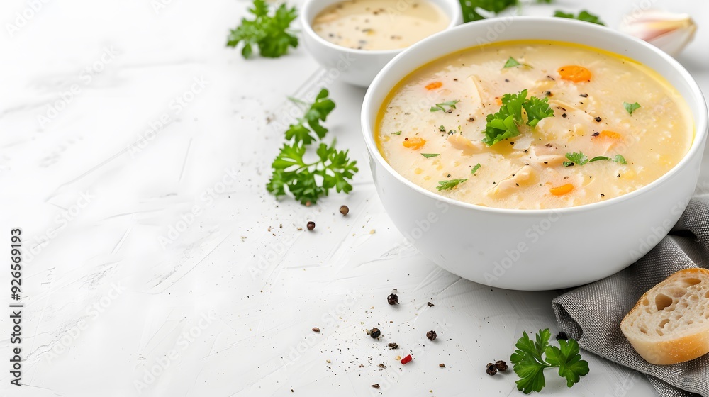 Vegetable soup isolated on a white background
Vegetable soup isolated on a white background