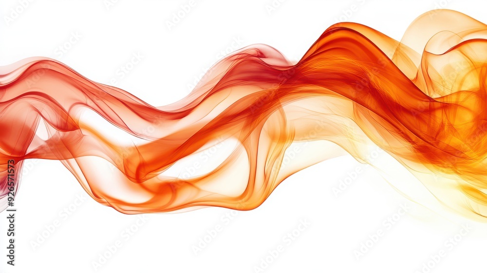 Abstract flame design fiery orange and red dynamic motion empty white background Abstract flame design fiery orange and red dynamic motion empty white background
