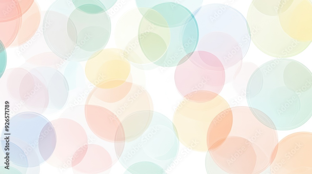 Abstract pattern of circles soft pastel colors isolated white background Abstract pattern of circles soft pastel colors isolated white background
