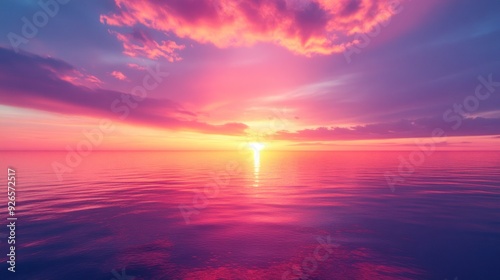 Sunset Over the Ocean