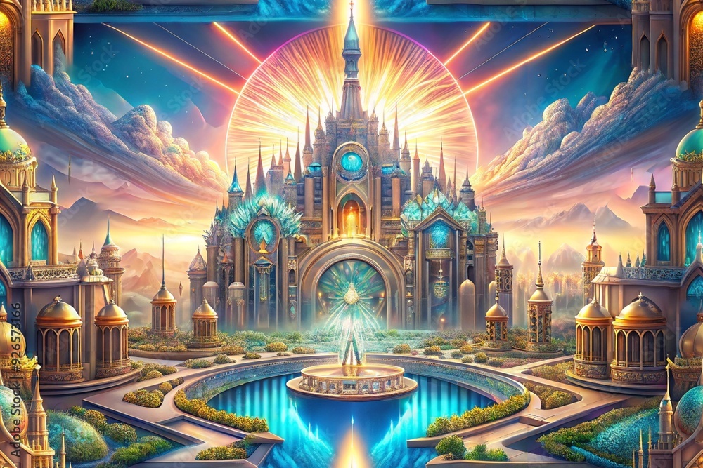 Obraz premium beautiful miniature 3d diorama festive glamorous luxury gift composition