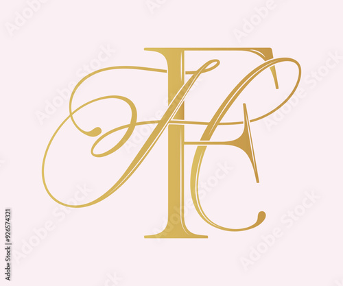 HF,FH, logo HF, Letter HF,monogram HF, vector, logo, Wedding Monogram Initials, Wedding Logo, Wedding Monogram,Logo Design photo