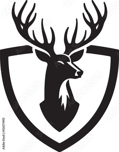 Deer Shield Vector