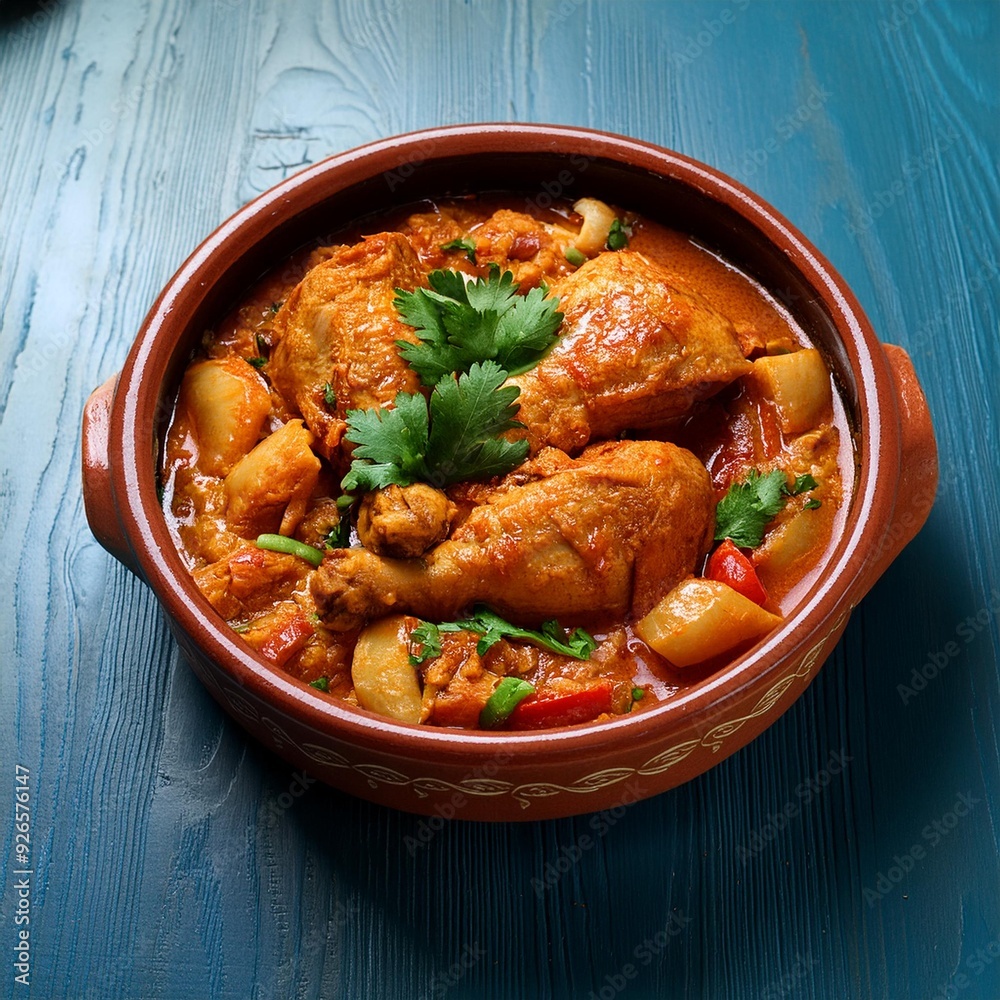 Azerbaijani Chicken Lavangi, a traditional dish, is made with tender chicken and a flavorful combination of herbs, spices, and rice. It's slow-cooked in a clay pot to create a rich and aromatic stew. Azerbaijani Chicken Lavangi, a traditional dish, is made with tender chicken and a flavorful combination of herbs, spices, and rice. It's slow-cooked in a clay pot to create a rich and aromatic stew.