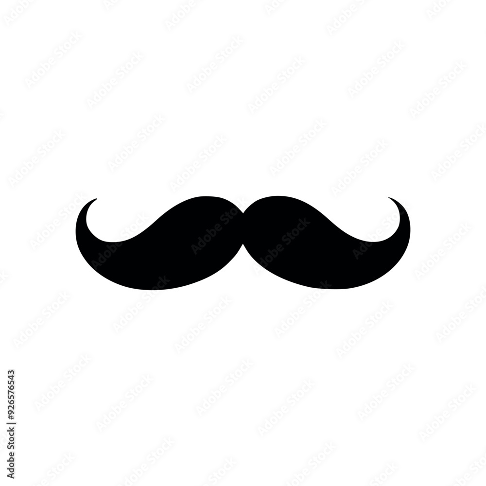 Moustache icon on white background. Vector illustration Moustache icon on white background. Vector illustration