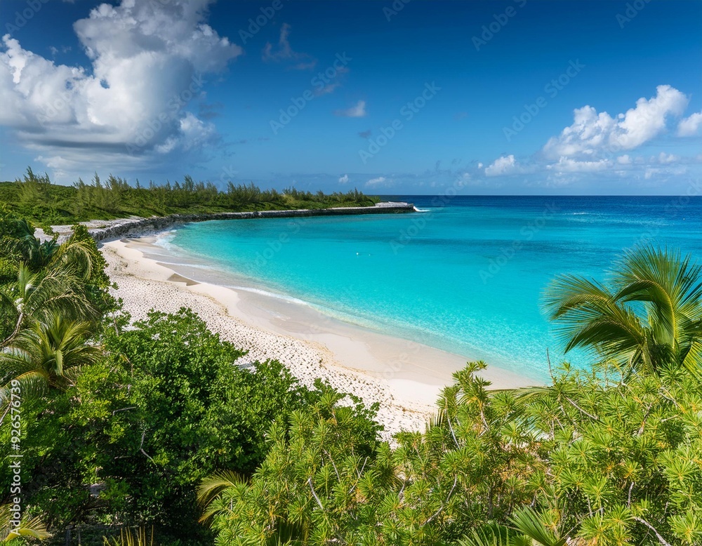 Beautiful Nassau beach with clear blue waters and lush green surroundings. Beautiful Nassau beach with clear blue waters and lush green surroundings.