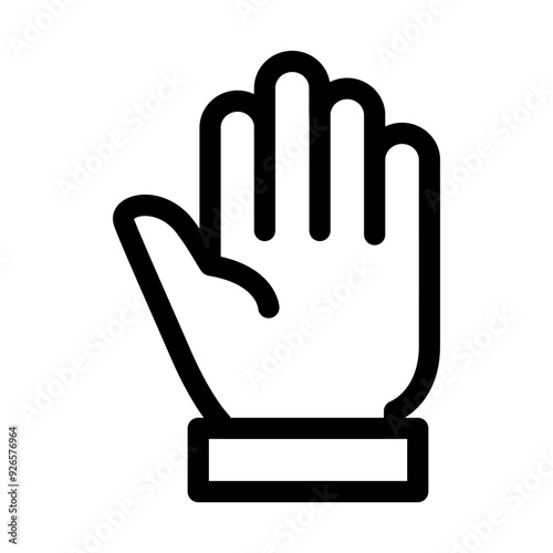 Palm icon in thin line style vector illustration graphic design