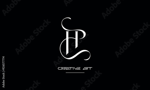 HP, PH, H, P abstract letters logo monogram