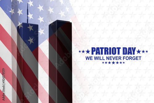 09.11.2001 American Patriot Day banner. EPS10 vector