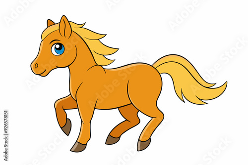 horse cartoon isolated on white
