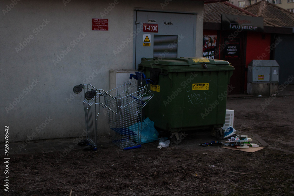 Obraz premium śmietnik