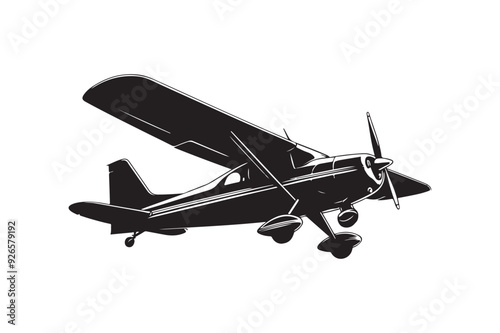 Plane silhouette vector illustration