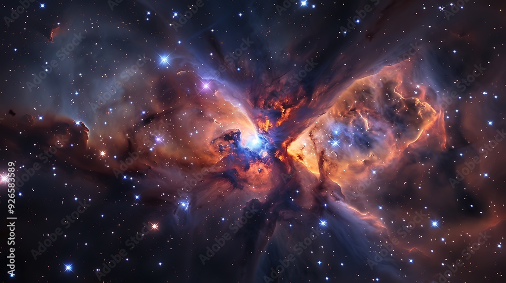 A stunning view of a stellar nursery, with bright colors and intricate gas formations, new stars being born, seen from a space telescope, glowing clouds and sparkling stars, A stunning view of a stellar nursery, with bright colors and intricate gas formations, new stars being born, seen from a space telescope, glowing clouds and sparkling stars,