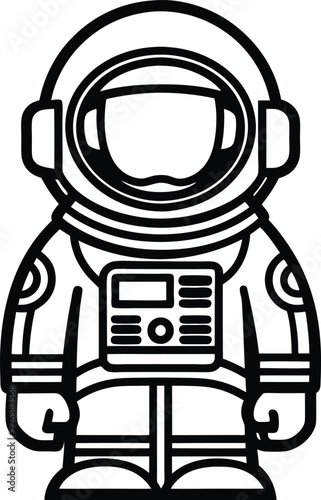 astronaut silhouette illustration black and white