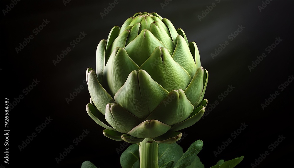 Obraz premium Food healthy raw vegetable market green fresh artichoke plant organic