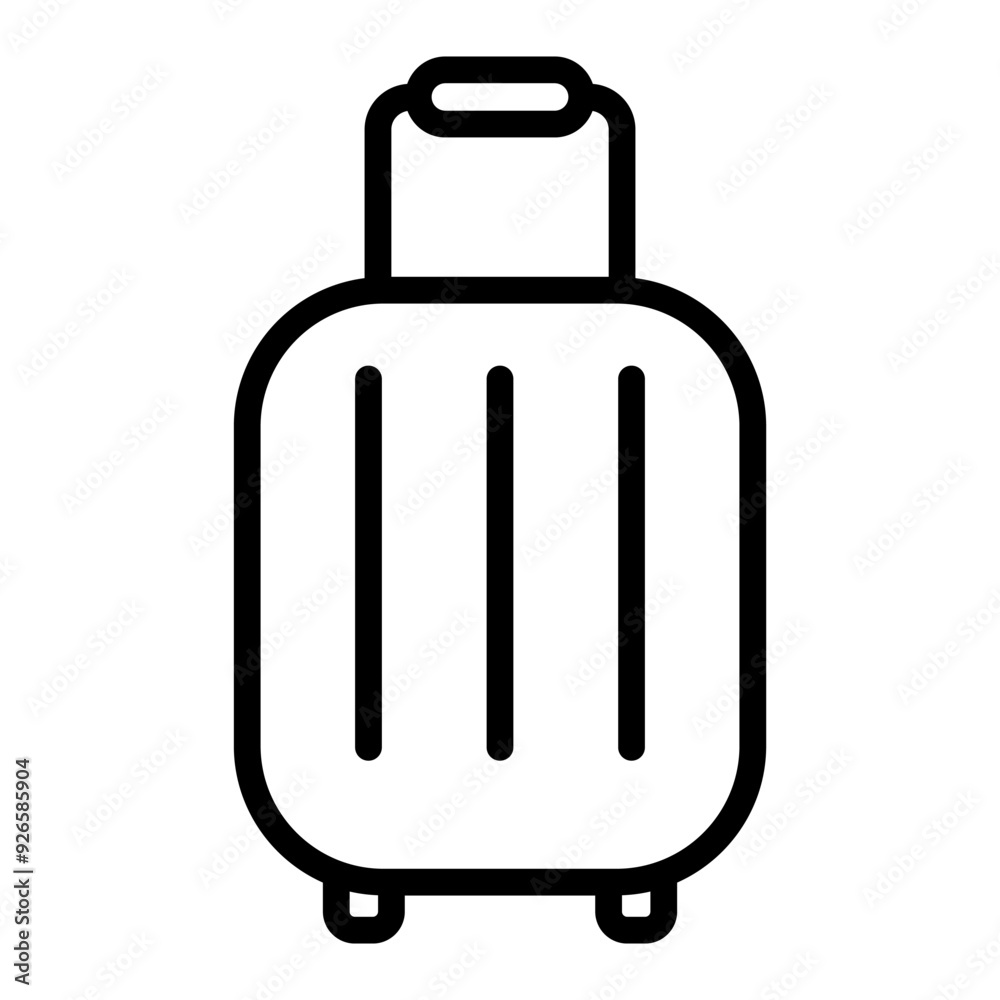 Suitcase icon in thin line style vector illustration graphic design Suitcase icon in thin line style vector illustration graphic design