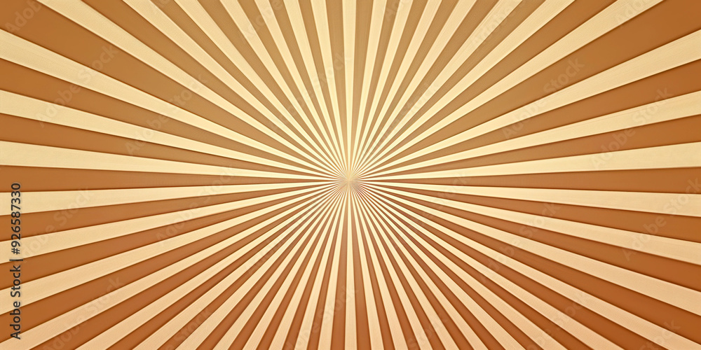 Fototapeta premium Retro Sunburst Background with Beige Rays in Radial Pattern Design