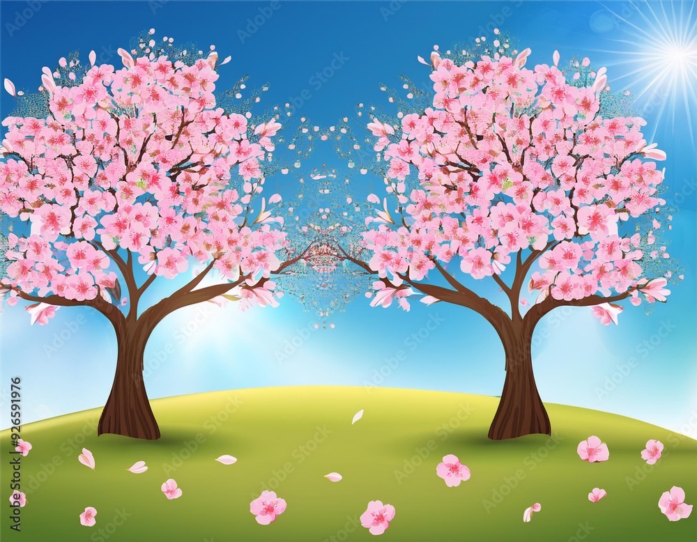 Pink spring tree flower cherry nature Pink spring tree flower cherry nature