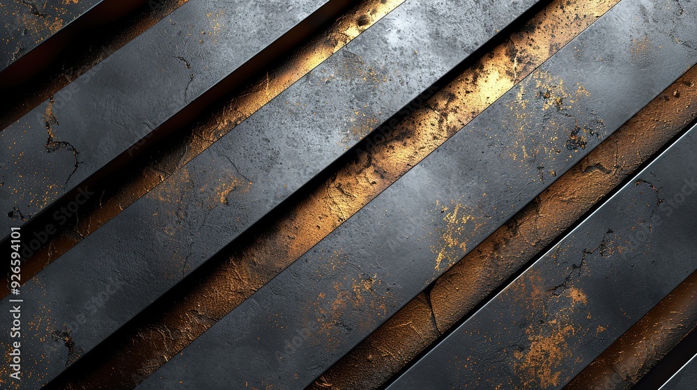 Abstract black and gold metallic background. Abstract black and gold metallic background.