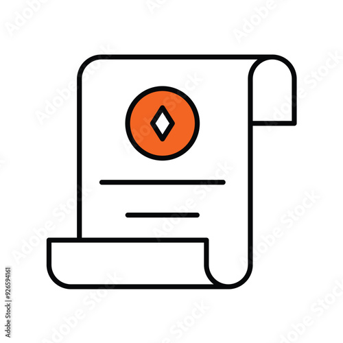 smart contracts color line icon with white background vector stock illustration