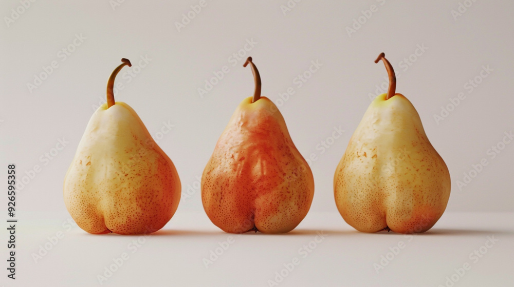 _Three_groups_of_perfectly_ripe_pears_sliced _Three_groups_of_perfectly_ripe_pears_sliced