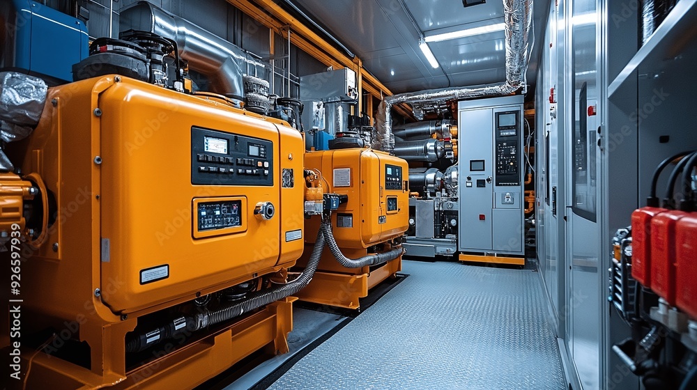 Industrial Power Generation. Modern and efficient energy production concept Industrial Power Generation. Modern and efficient energy production concept