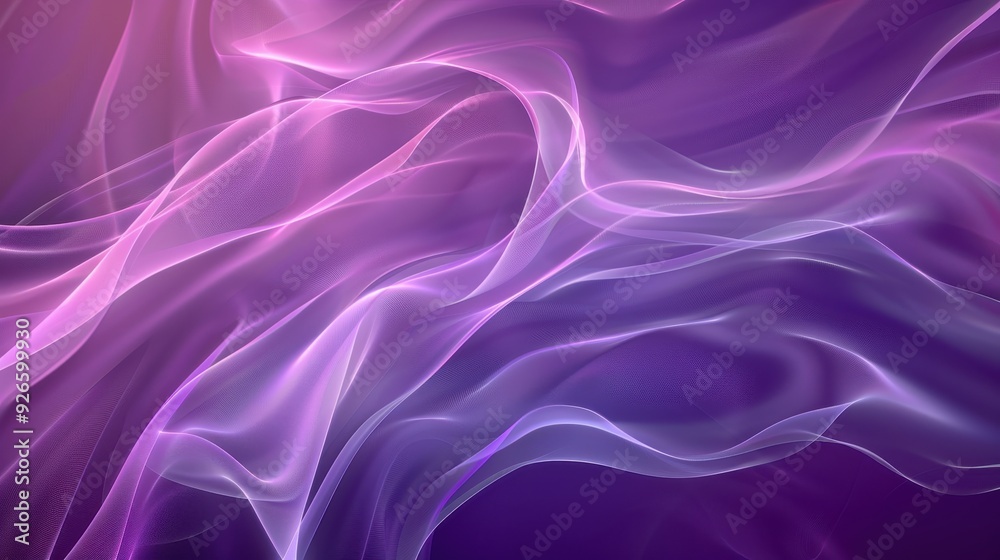Abstract waves of pink and purple light create a dreamy and flowing pattern.