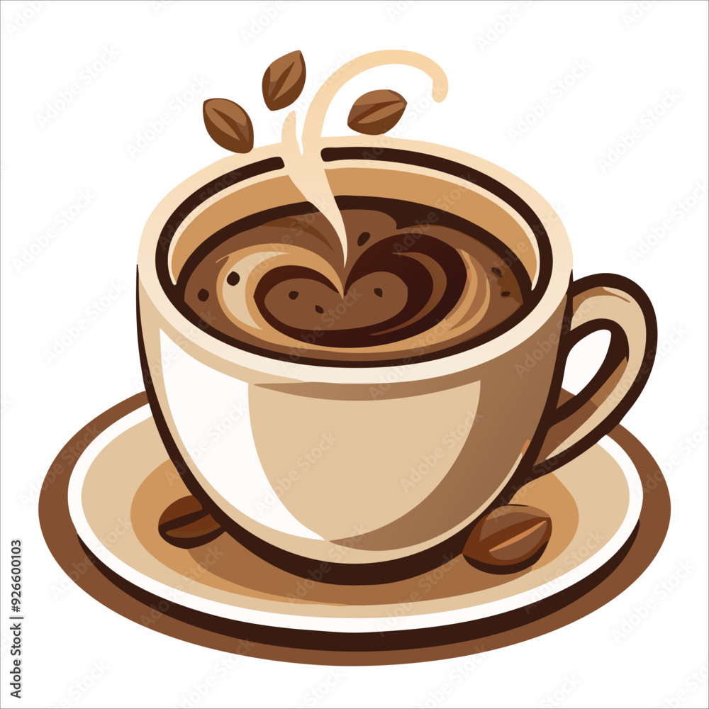 Obraz premium Coffee vector for logo, template, restaurant menu and so on