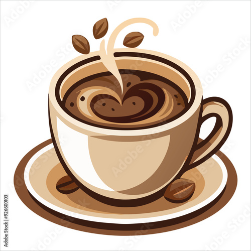 Coffee vector for logo, template, restaurant menu and so on