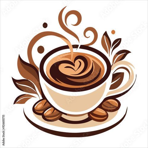 Coffee vector for logo, template, restaurant menu and so on