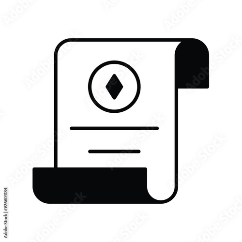 smart contracts glyph icon with white background vector stock illustration