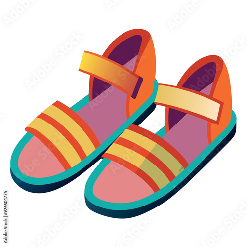 Stylish Sandals Vector Design Illustration