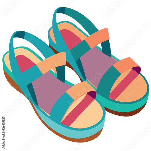 Stylish Sandals Vector Design Illustration