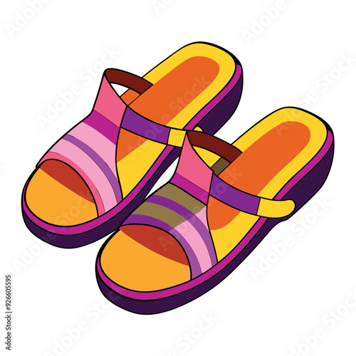 Stylish Sandals Vector Design Illustration
