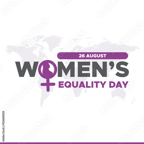 women's equality day, 26 August, women's equality day stock illustration, background, greeting card, eps file.