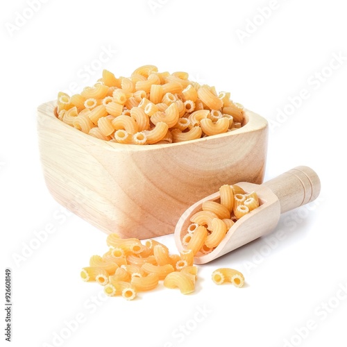 Obraz na płótnie Macaroni pasta close up on white background. w salonie
