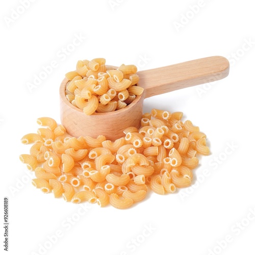 Obraz na płótnie Macaroni close up on white background. w salonie