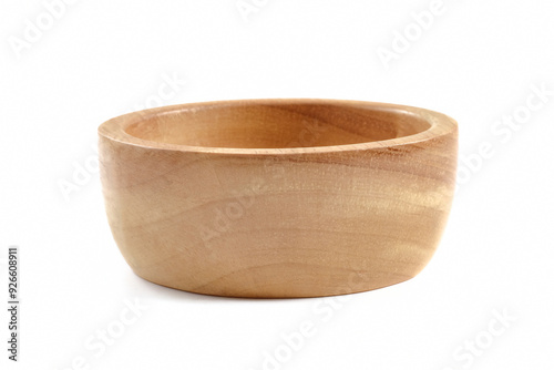 Obraz na płótnie Wooden bowls close up on white background. w salonie