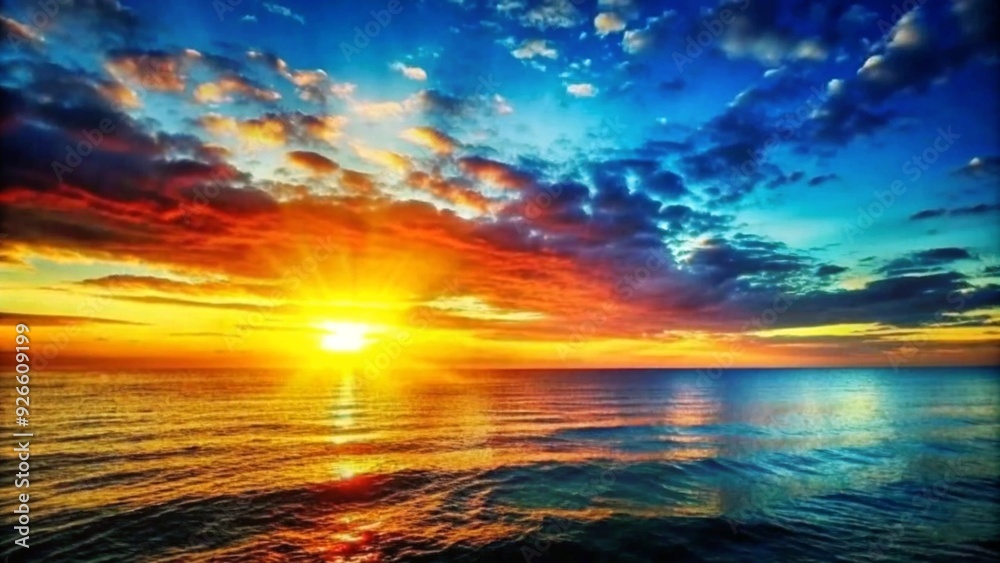 Fototapeta premium Beautiful sunrise over the sea