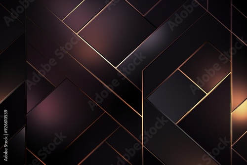 Abstract geometric background with dark and gold tones.