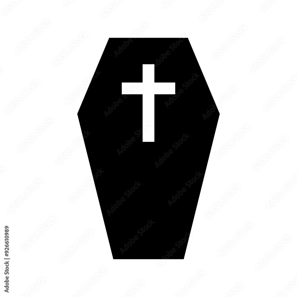 Coffin icon vector illustration graphic design Coffin icon vector illustration graphic design