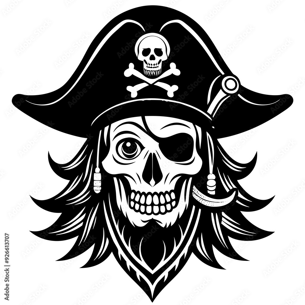 Fototapeta premium pirate skull and crossbones