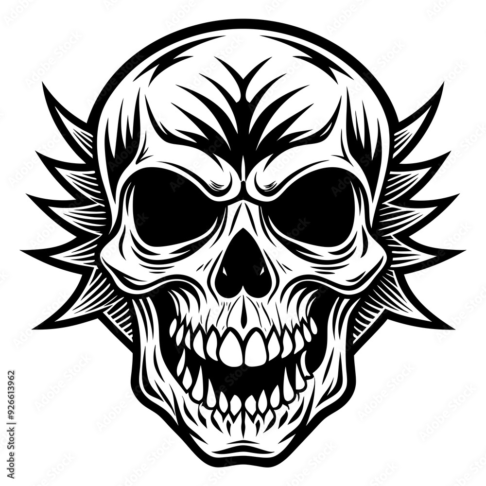 Fototapeta premium human skull vector illustration
