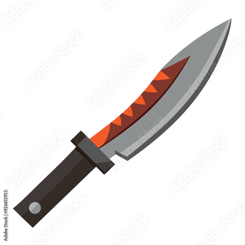 Sharp Metal Blade Vector Design Illustration