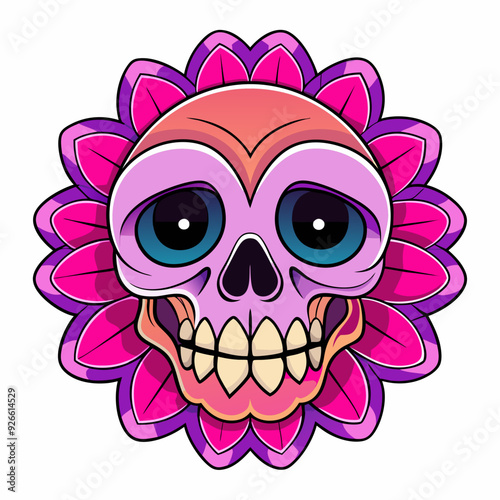 Day of the Dead celebration Sugar Skull vector illustration 