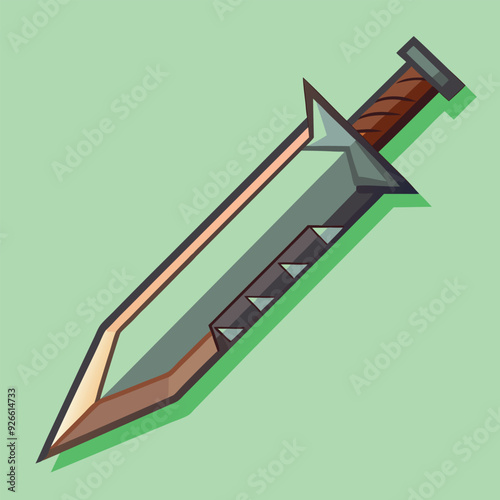 Sharp Metal Blade Vector Design Illustration