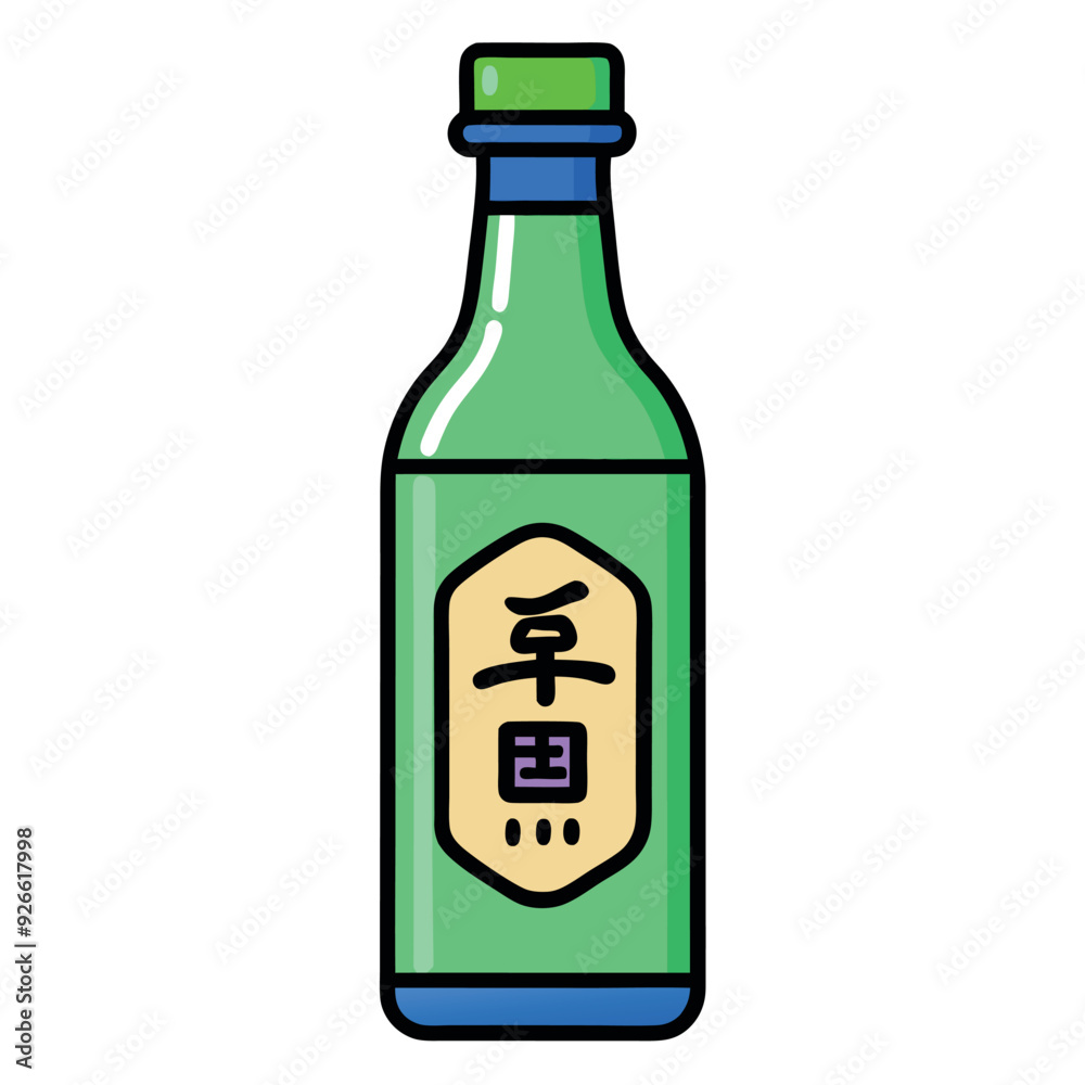 Soju Bottle Vector Design Illustration Soju Bottle Vector Design Illustration
