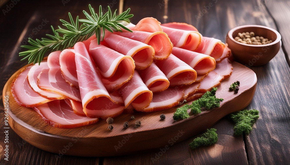 Food ham smoked sliced italian snack meat fresh bacon meal delicious Food ham smoked sliced italian snack meat fresh bacon meal delicious