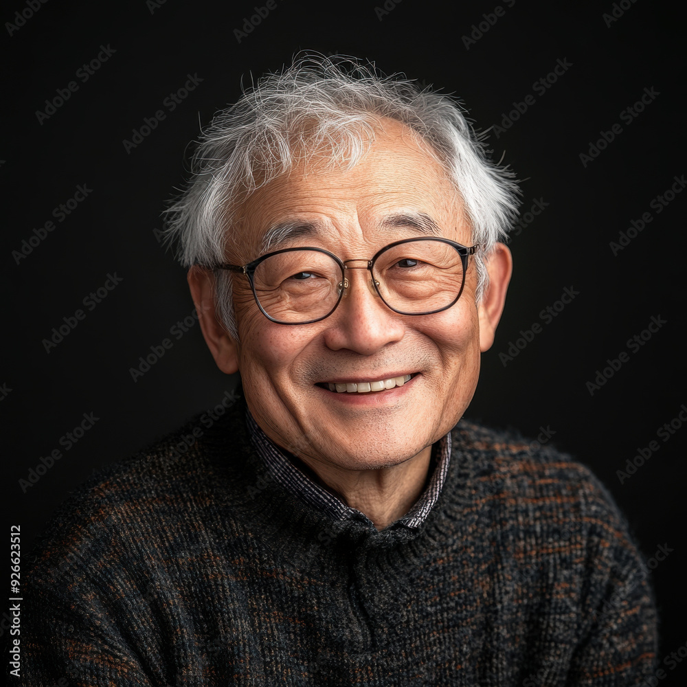 Professional studio photo of a happy Chinese man Professional studio photo of a happy Chinese man
