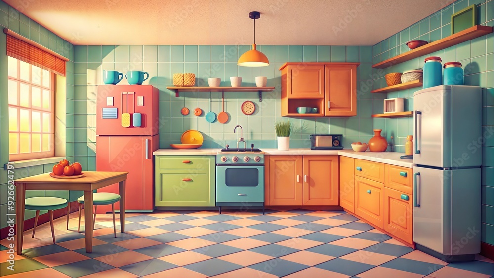 Fototapeta premium retro kitchen background